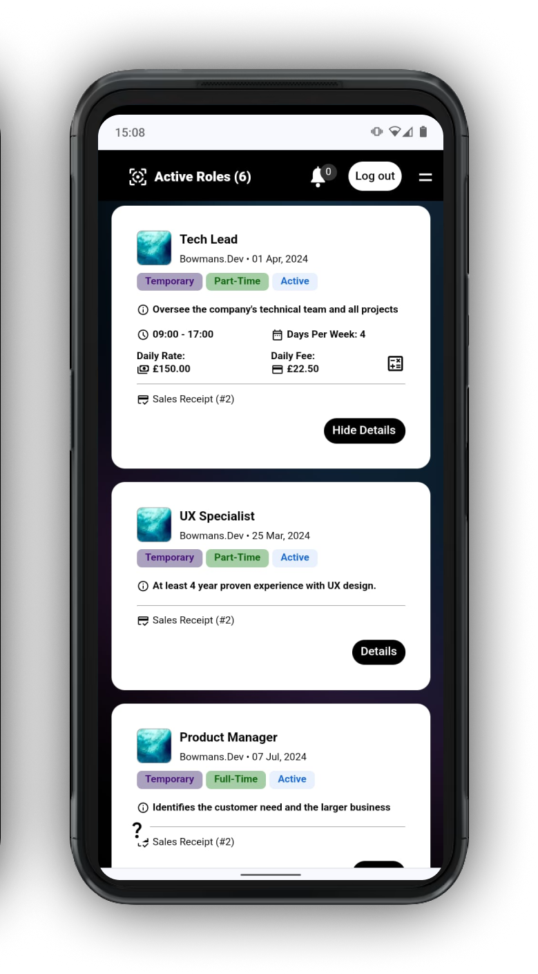 Kobe Arthur Recruitment Portal On A Mobile Phone